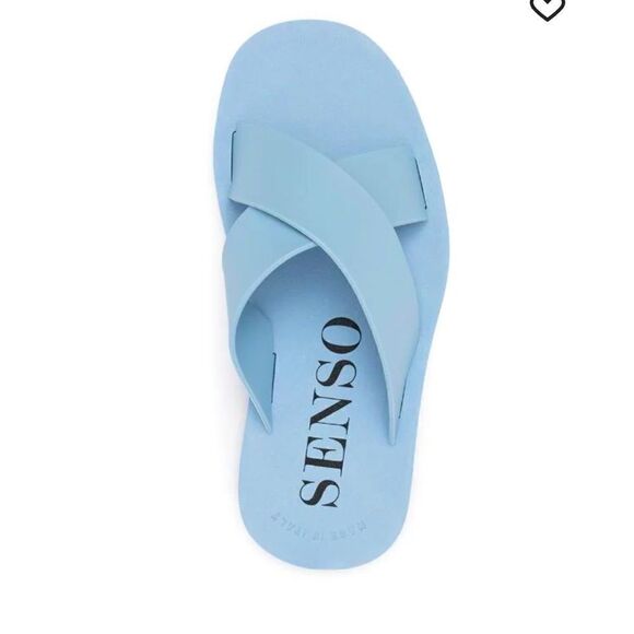 Senso Franky crossover-strap slides Light Blue Sz. 7 - Picture 1 of 7